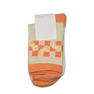 L.A. Hearts Butterfly Checkered Socks Cute Novelty Patterned One Size‎ NWT